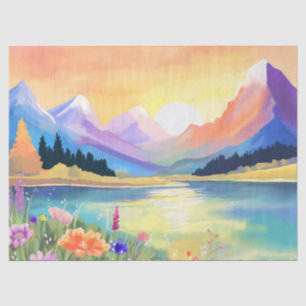 Papier Mousseline Rêves au Sanctuaire du Lac des Montagnes