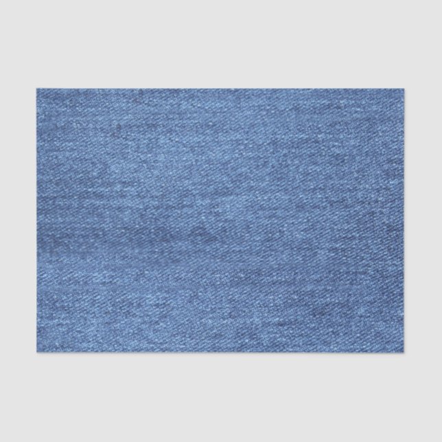 Papier Mousseline Revêtement bleu blanc Denim - Regarder l'image (Recto)