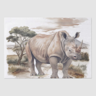 Papier Mousseline Rhino d'Afrique