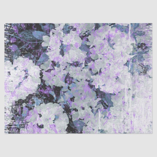 Papier Mousseline *~* Rhododendron de Grunge rustique Fleurs Blanc B (Recto)