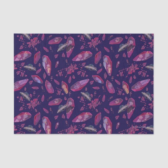 Papier Mousseline Rick et Morty Motif de temps de cristal (Recto)