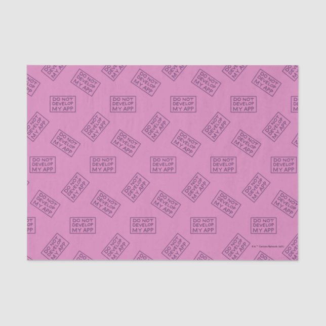 PAPIER MOUSSELINE RICK ET MORTY™ | NE PAS DÉVELOPPER MON APP (Recto)