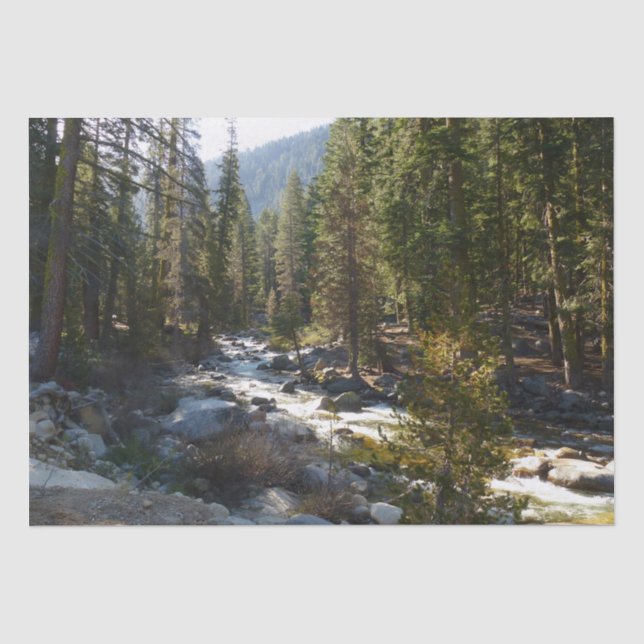 Papier Mousseline Rivière Kaweah dans le parc national de Sequoia (Recto)