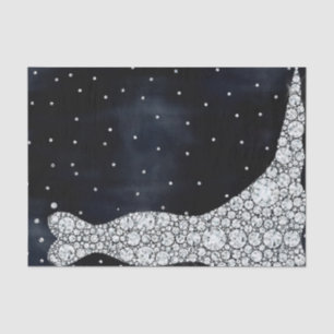 Papier Mousseline Robe de mariée diamantée moderne Shower bleu pour 