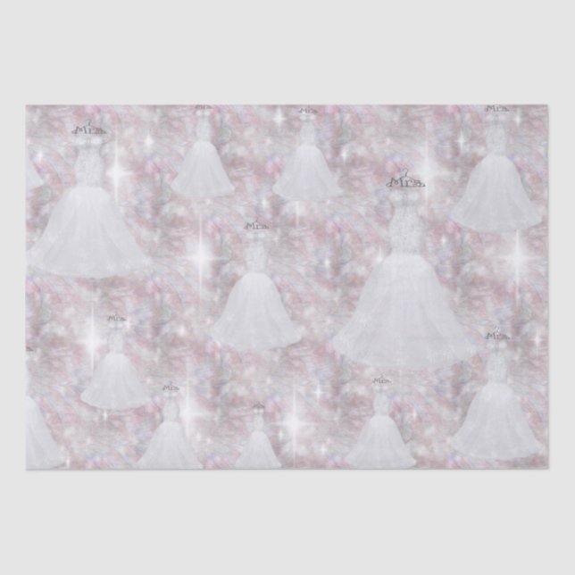 Papier Mousseline Robes de mariée Baby Shower Lumières Pailletées Pa (Recto)