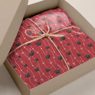 Papier Mousseline Robinet de graduation rouge et ruban