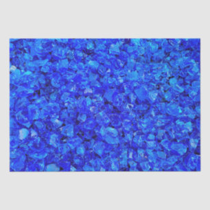 Papier Mousseline Roches en verre bleu
