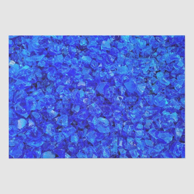 Papier Mousseline Roches en verre bleu (Recto)