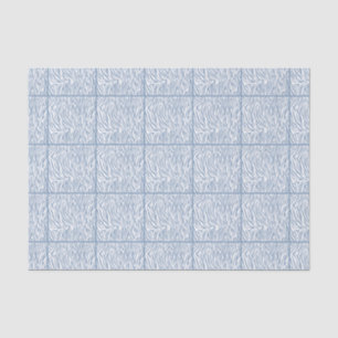 Papier Mousseline Rock Blue Safari Zebra, design carrelé