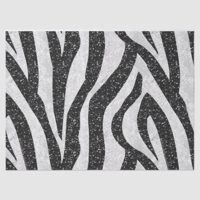 Papier Mousseline Rockabilly Zebra Imprimer Papier Tissu (Recto)