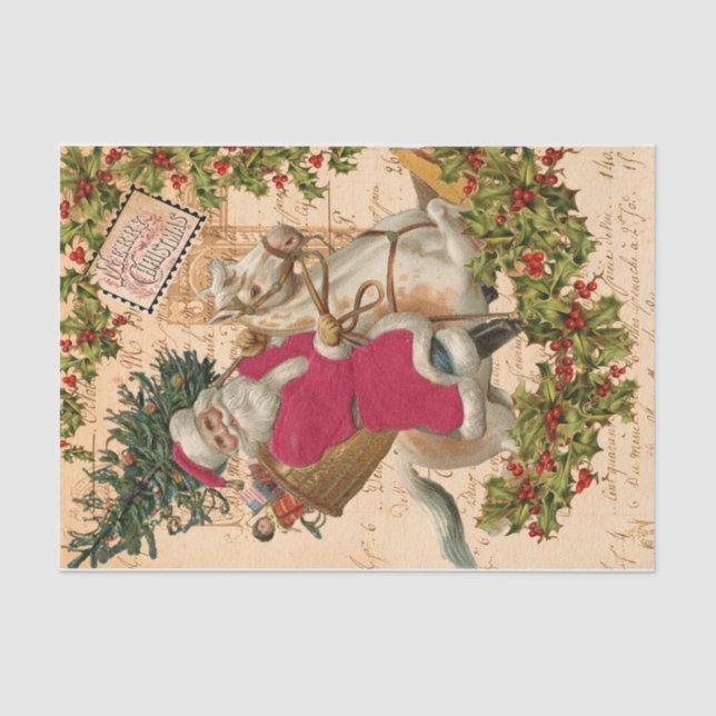 Papier Mousseline Rocking Père Noël (Recto)