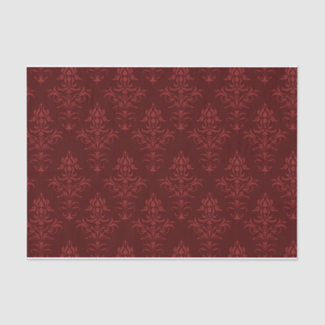 Papier Mousseline Rococos en rouge (Recto)