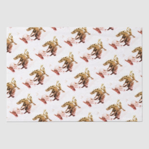Papier Mousseline Rodeo Cowgirl (par C.M. Russell)