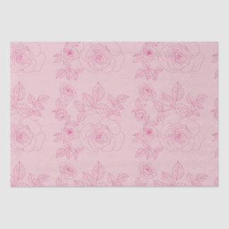 Papier Mousseline Roes rose