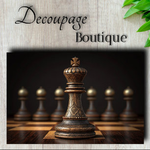 Papier Mousseline Roi d'échecs découpage