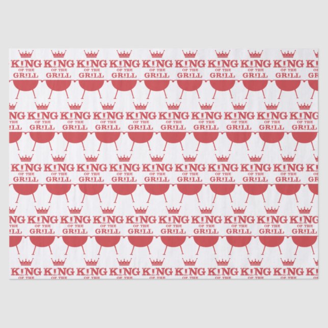 Papier Mousseline Roi Du Grill, Rouge (Recto)