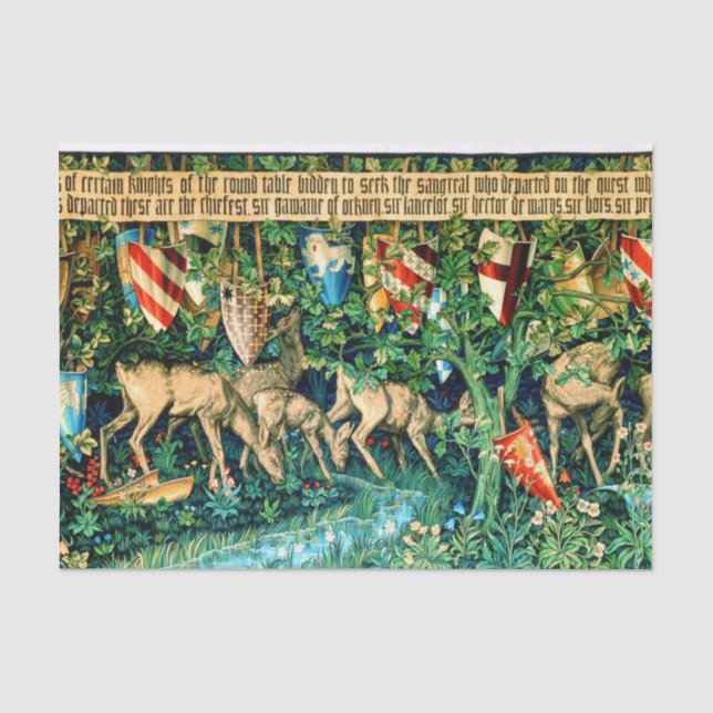 Papier Mousseline Roi médiéval Arthur William Morris (Recto)