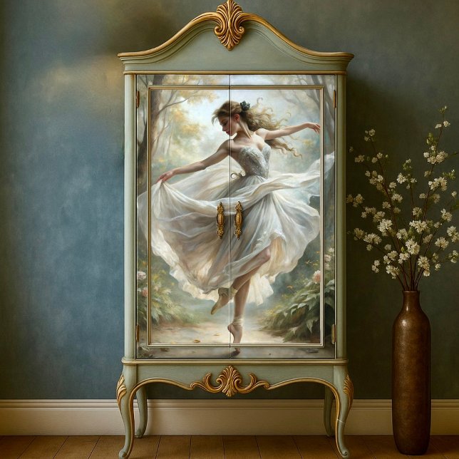Papier Mousseline Romantique Ballerina Dance Forêt Découpage (Romantic Ballerina Dance Forest Decoupage Tissue Paper)