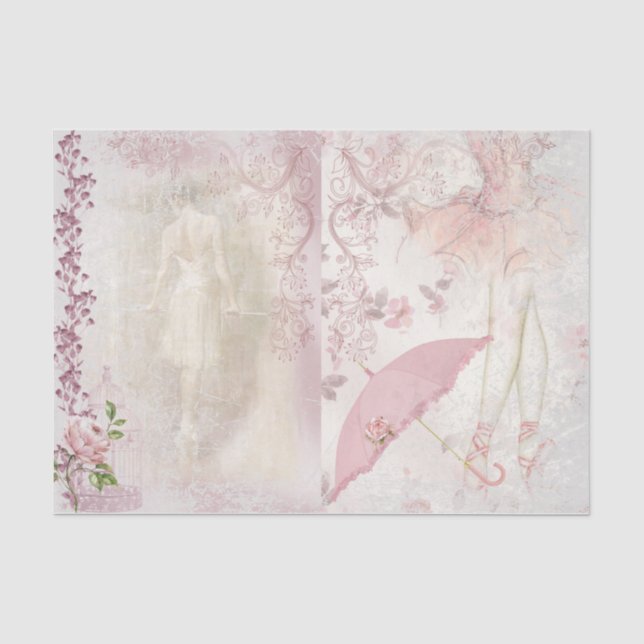 Papier Mousseline Romantique Ballerina Design Series 6 (Recto)