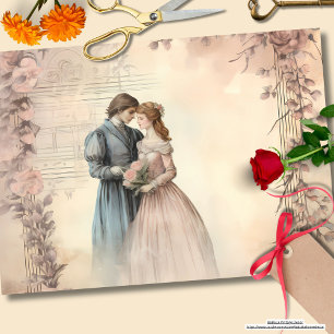 Papier Mousseline Romantique couple rustique rose arrière - plan Bot