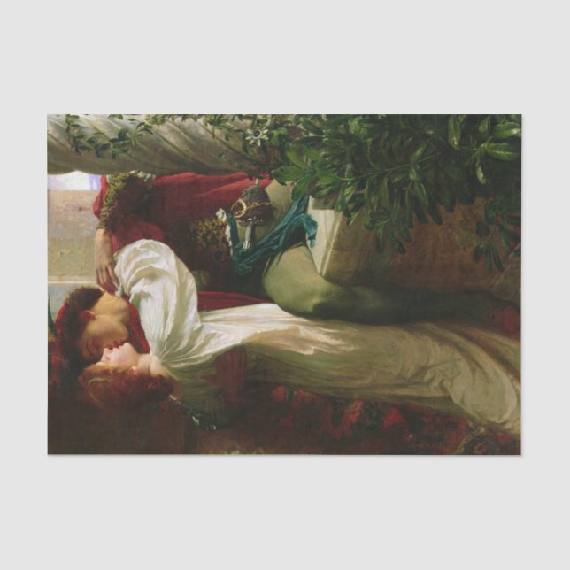 Papier Mousseline Romeo et Juliet, 1884 par Frank Dicksee (Recto)