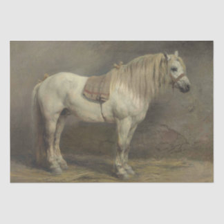 Papier Mousseline Rosa Bonheur | Cheval gris en stabilité