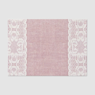 Papier Mousseline rose, cru, dentelle, toile de jute, grunge,