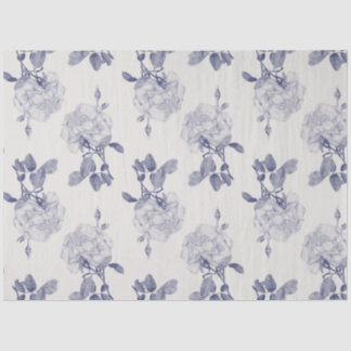 Papier Mousseline Rose d'aquarelle Marine & Taupe