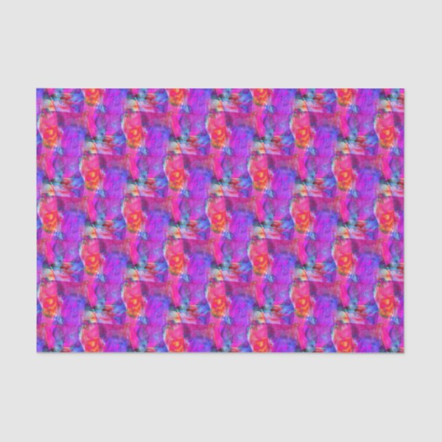 Papier Mousseline Rose d'art, bleu, arrière - plan rouge de texture (Recto)