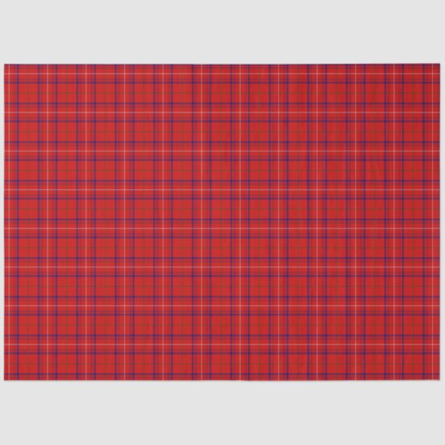 Papier Mousseline Rose de clan Tartan (Recto)