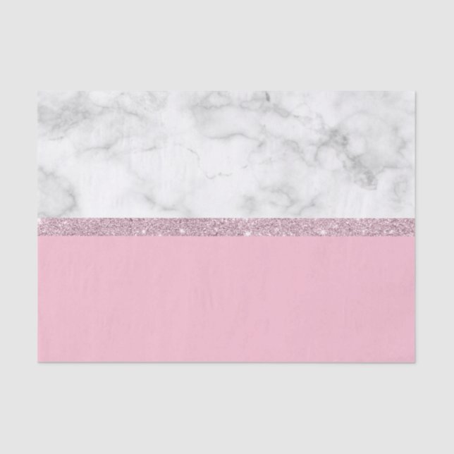 Papier Mousseline Rose de marbre blanc de parties scintillantes (Recto)