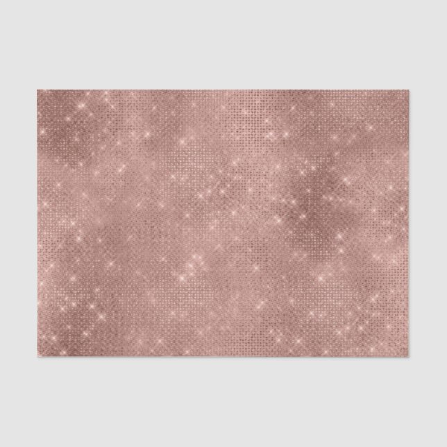 Papier Mousseline Rose d'étincelle Parties scintillant de l'or Blush (Recto)