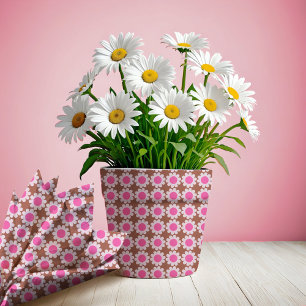 Papier Mousseline Rose d'hiver de marguerite super