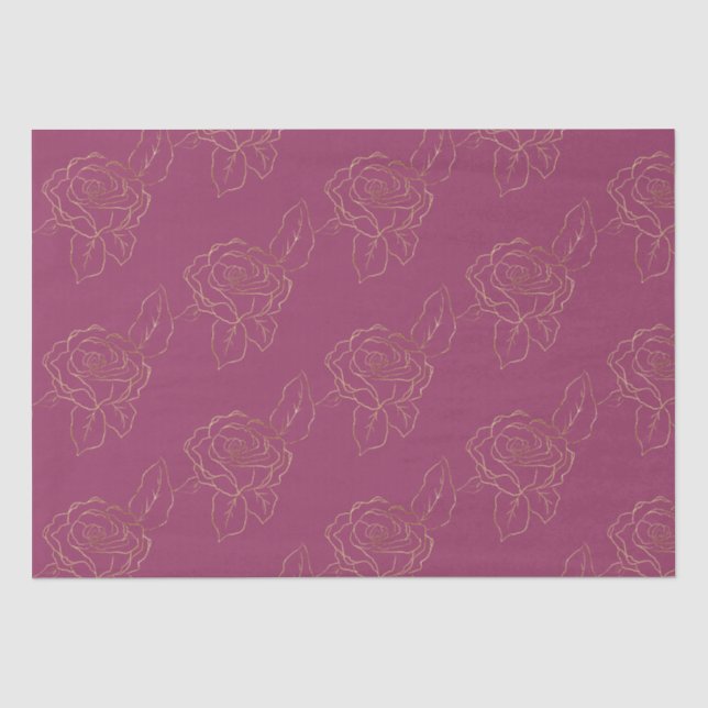 Papier Mousseline Rose d'or de Bourgogne (Recto)