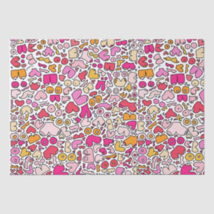 Papier Mousseline rose drôle