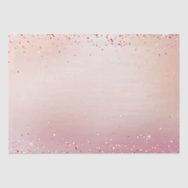 Papier Mousseline Rose et Rose Sparkle Ombre (Recto)