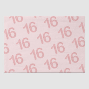 Papier Mousseline Rose Gold Blush Sweet 16 Parties scintillant de fê