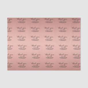 Papier Mousseline Rose Gold Custom Merci Business