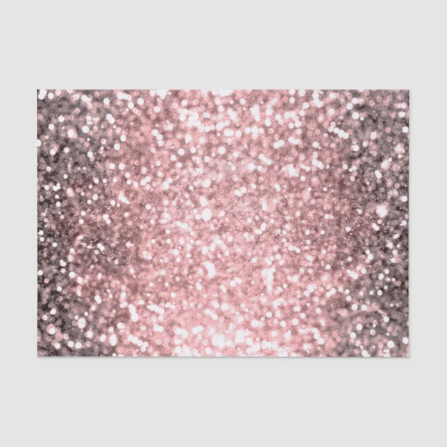 Papier Mousseline Rose Gold Éclairage Filles Glittery Sparkly (Recto)