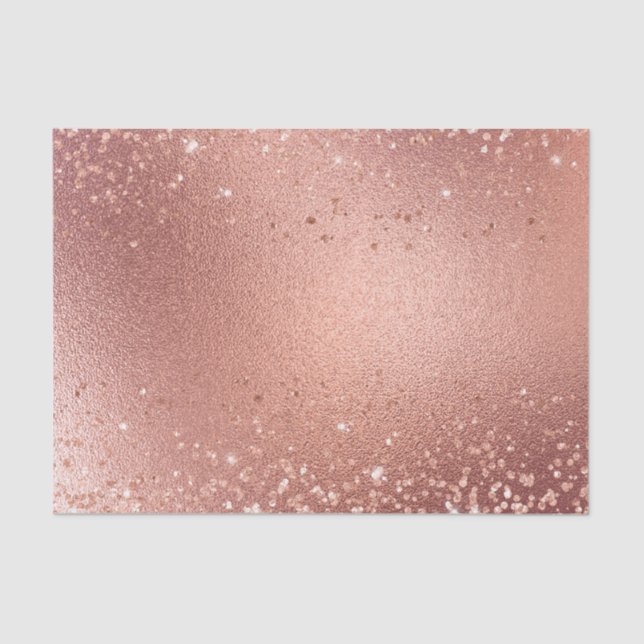 Papier Mousseline Rose Gold Glitzy Parties scintillant Étincelle (Recto)