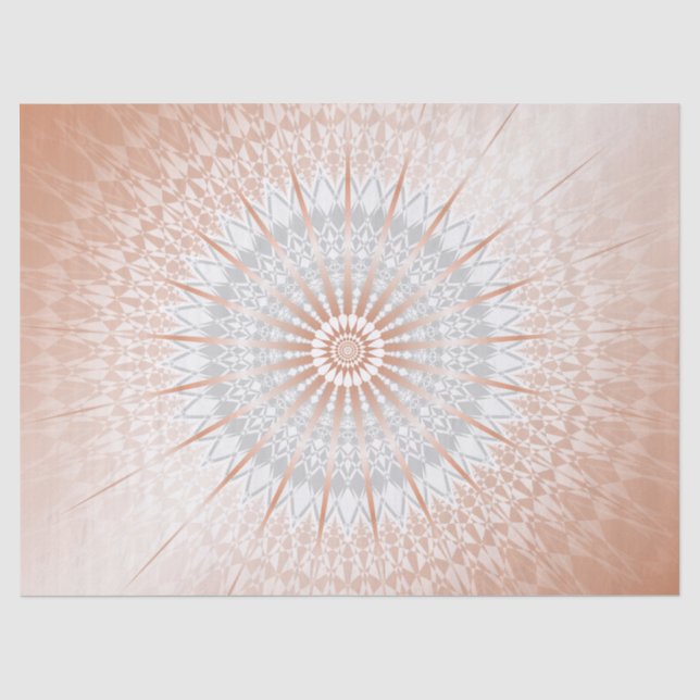 Papier Mousseline Rose Gold Grey Mandala (Recto)