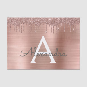 Papier Mousseline Rose Gold - Parties scintillant rose pâle Nom du m