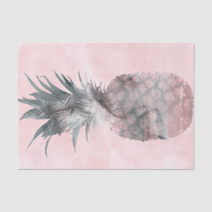 Papier Mousseline Rose Gold Rose Tropical Summer Fête Ananas