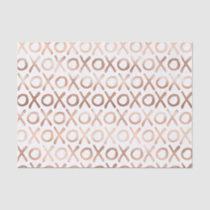Papier Mousseline Rose Gold XOXO Rose Fardé Blanc