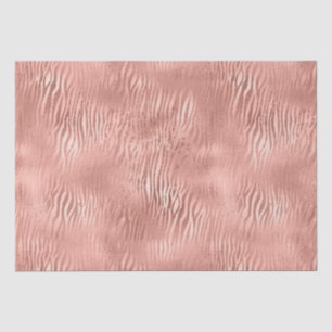 Papier Mousseline Rose Gold Zebra Print