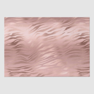 Papier Mousseline Rose Gold Zebra Print