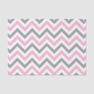 Papier Mousseline Rose, Gris Dk What Grand Motif Chevron ZigZag