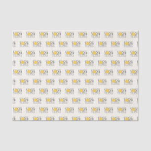 Papier Mousseline Rose jaune gris du Texas