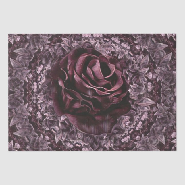 Papier Mousseline Rose Mandala (Recto)