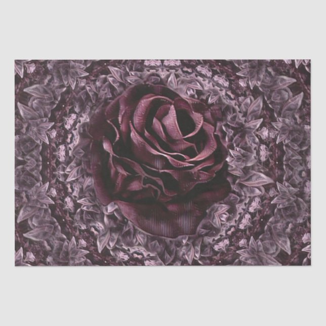 Papier Mousseline Rose Mandala (Recto)